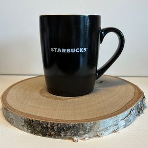 Starbucks 2020 coffee mug. Beautiful black with subtle etched flowers.